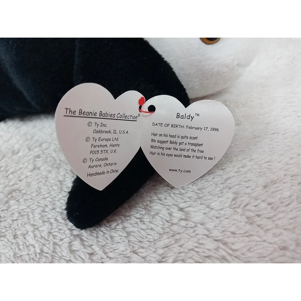 VTG Ty Beanie Baby BALDY The Eagle 1996 Retired Bald Eagle Bean Bag Plush Animal